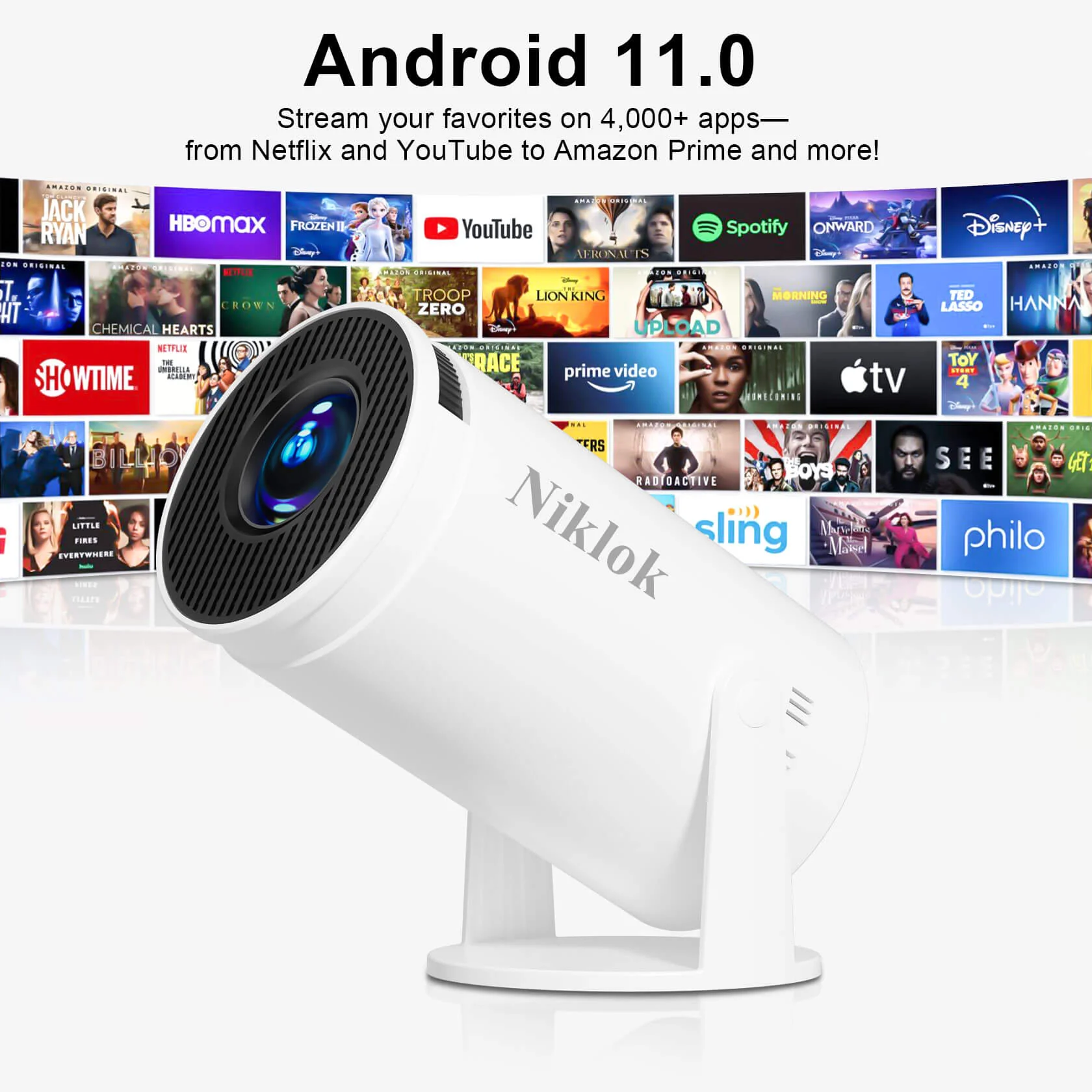 Mini projecteur Niklok® : le projecteur portable ultime pour un divertissement sur grand écran où que vous soyez